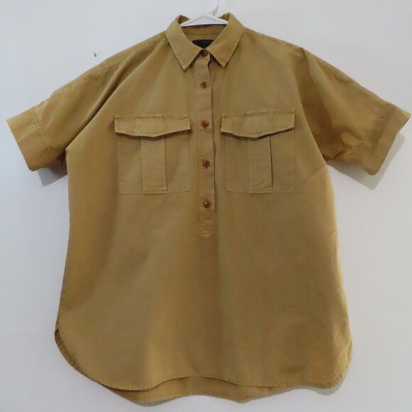 J.Crew Cotton Khaki Cargo Style Pullover Size 00 - Picture 3 of 9